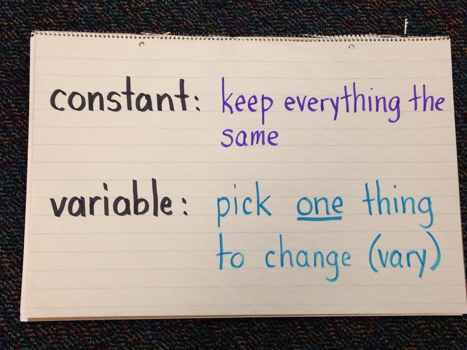 what does variable mean in science project