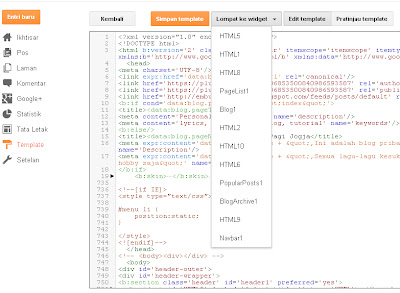 Perbaikan Blogger Template HTML Editor Dari Blogger Buzz