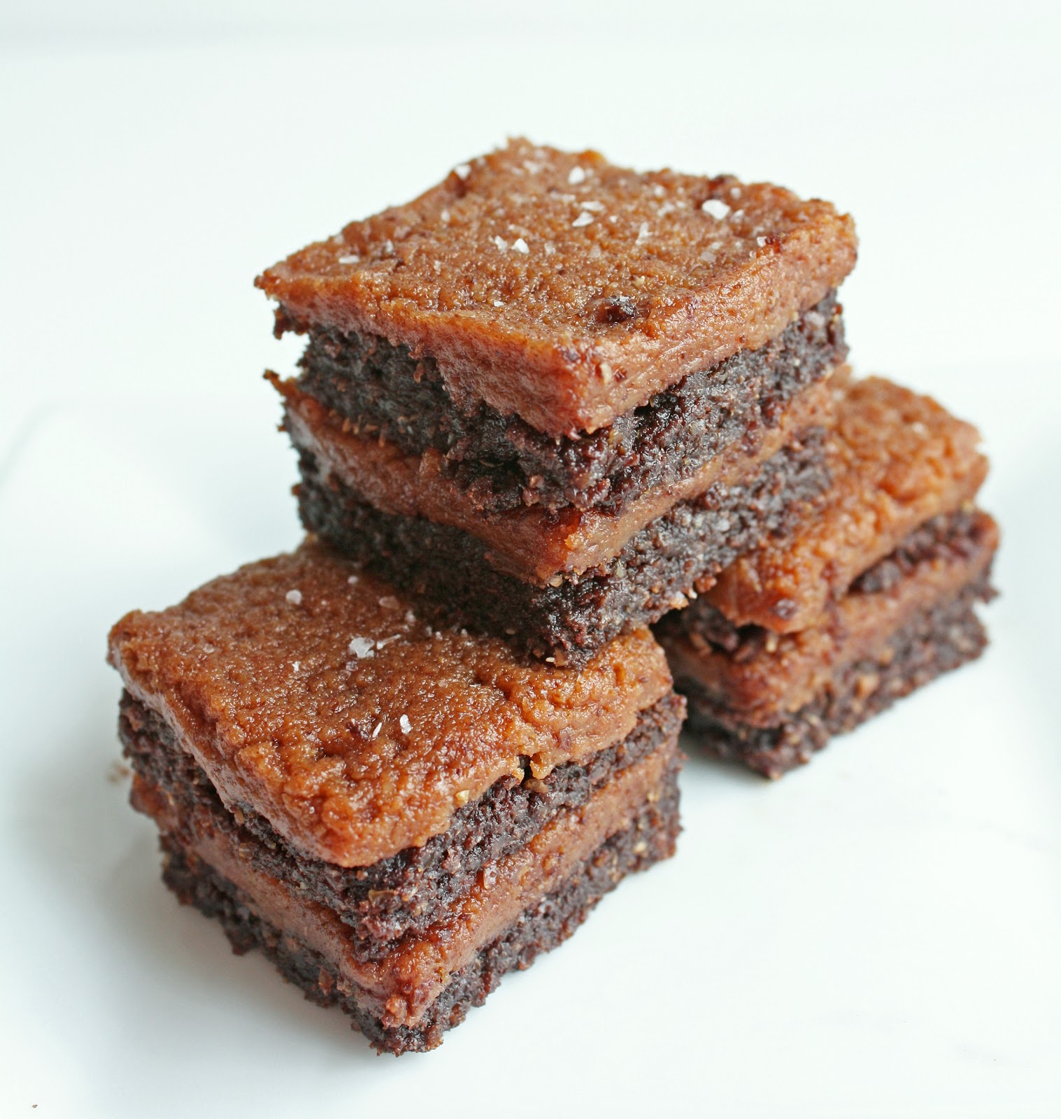 Salted "Caramel" Flax Brownies (Low Carb and Gluten Free) I Breathe I