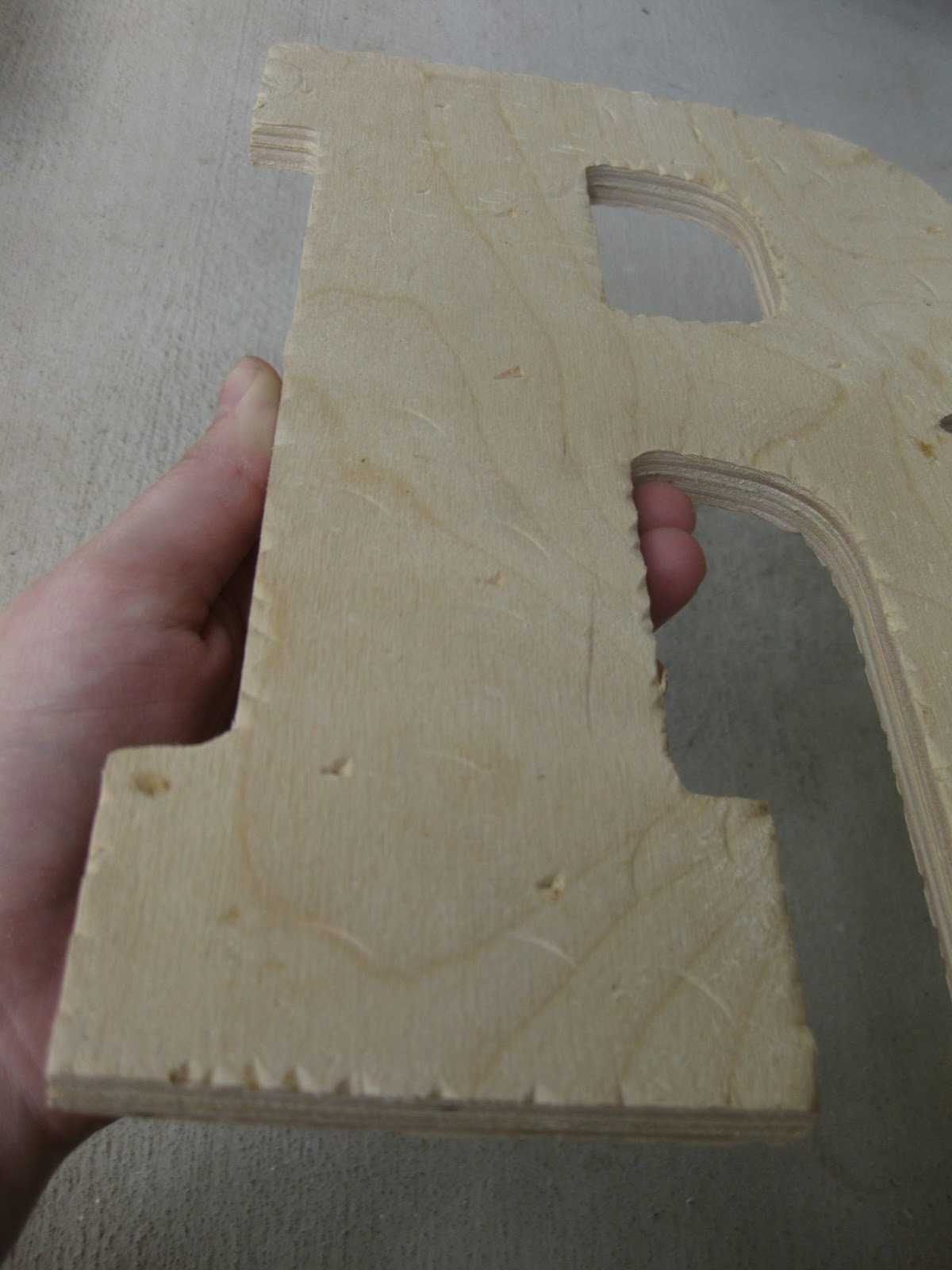 the Woodward Place DIY Stained Wood Letter