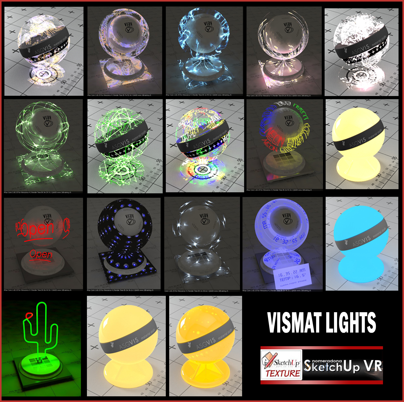 SKETCHUP TEXTURE: VISMAT LIGHTS VRAY FOR SKETCHUP