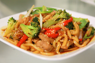chicken teriyaki stir fry udon fried wok pan noodles recipe noodle easy pot broccoli dishmaps asian