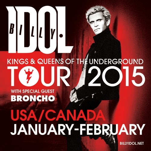 Billy Idol To Embark on a Tour of the US and Canada Chicago Concerts