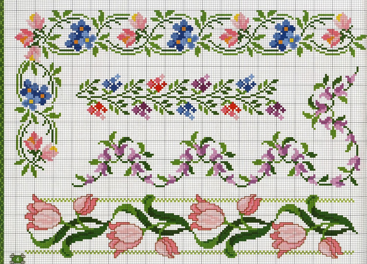 Grafico Flores Ponto Cruz Artes da Nique: Gráfico para ponto cruz - flores
