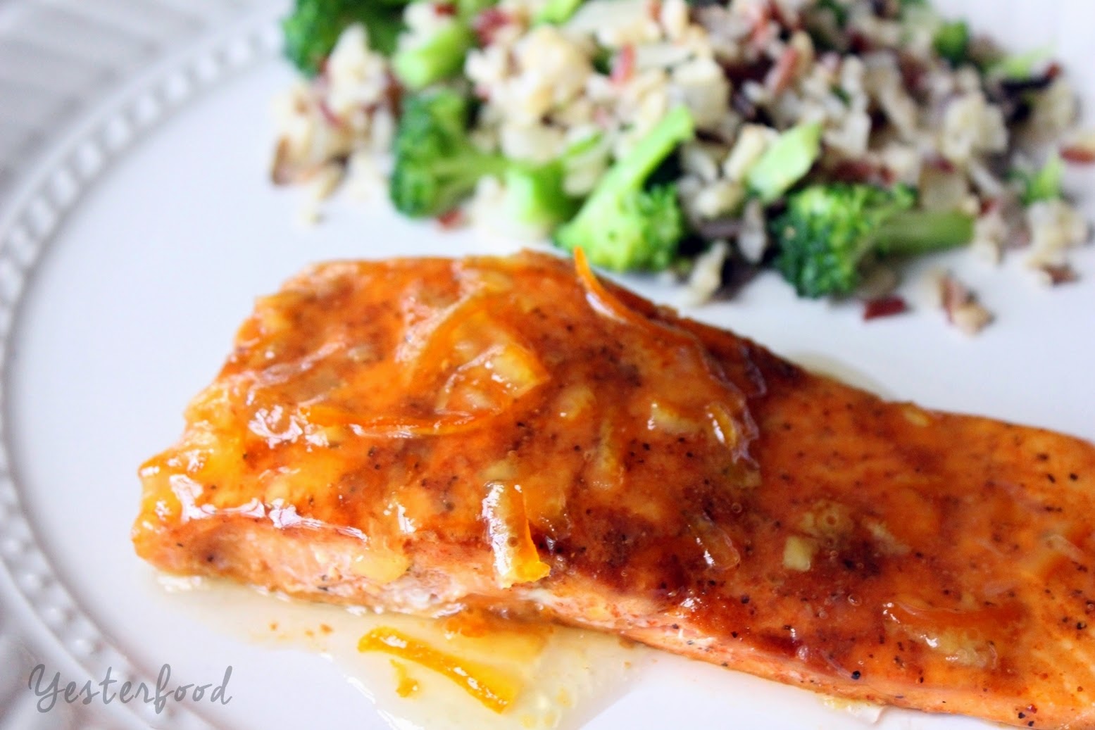 Yesterfood Sweet and Spicy Orange Glazed Salmon