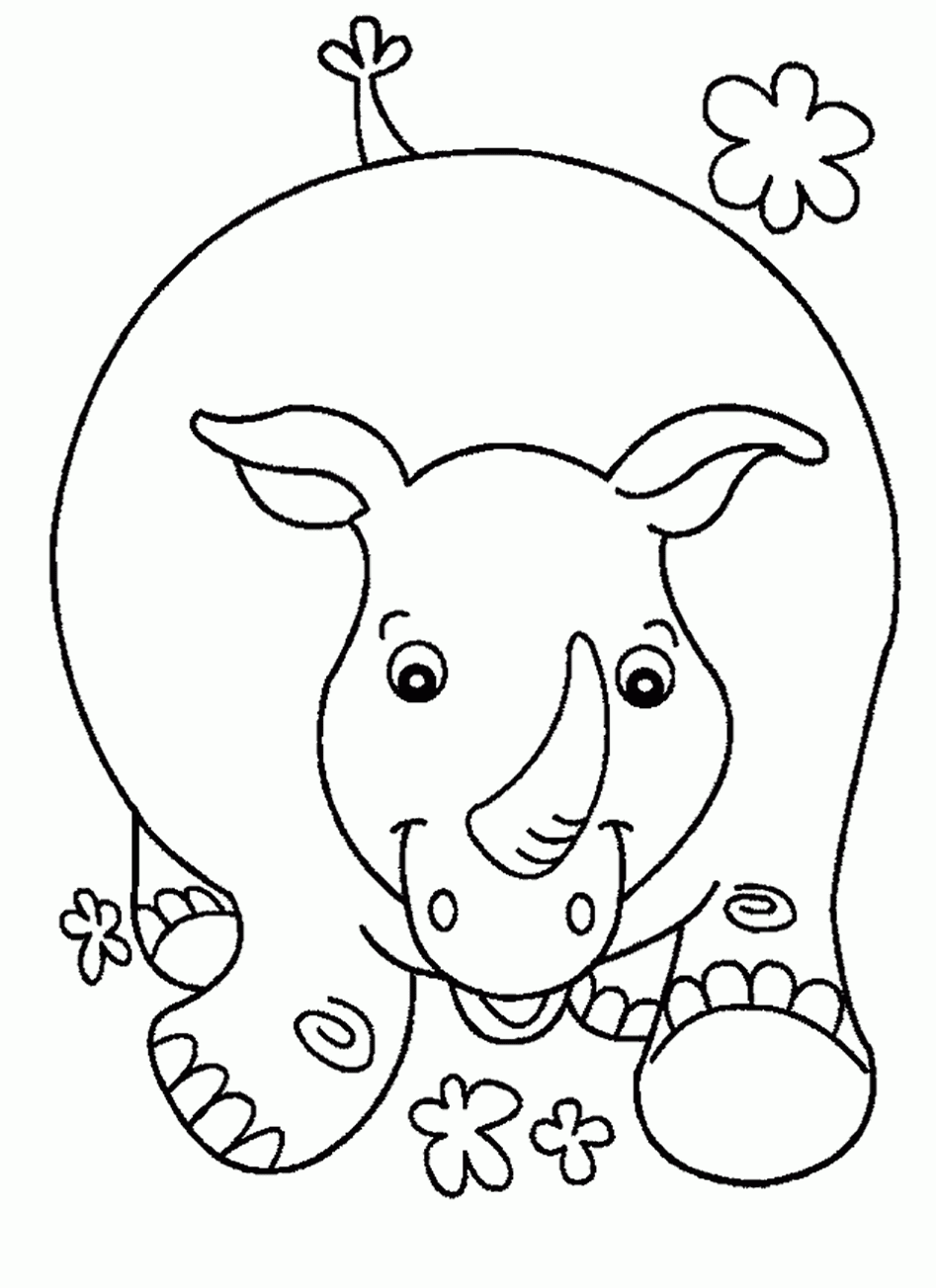 desenhos de rinoceronte para colorir | desenhos para pintar e imprimir