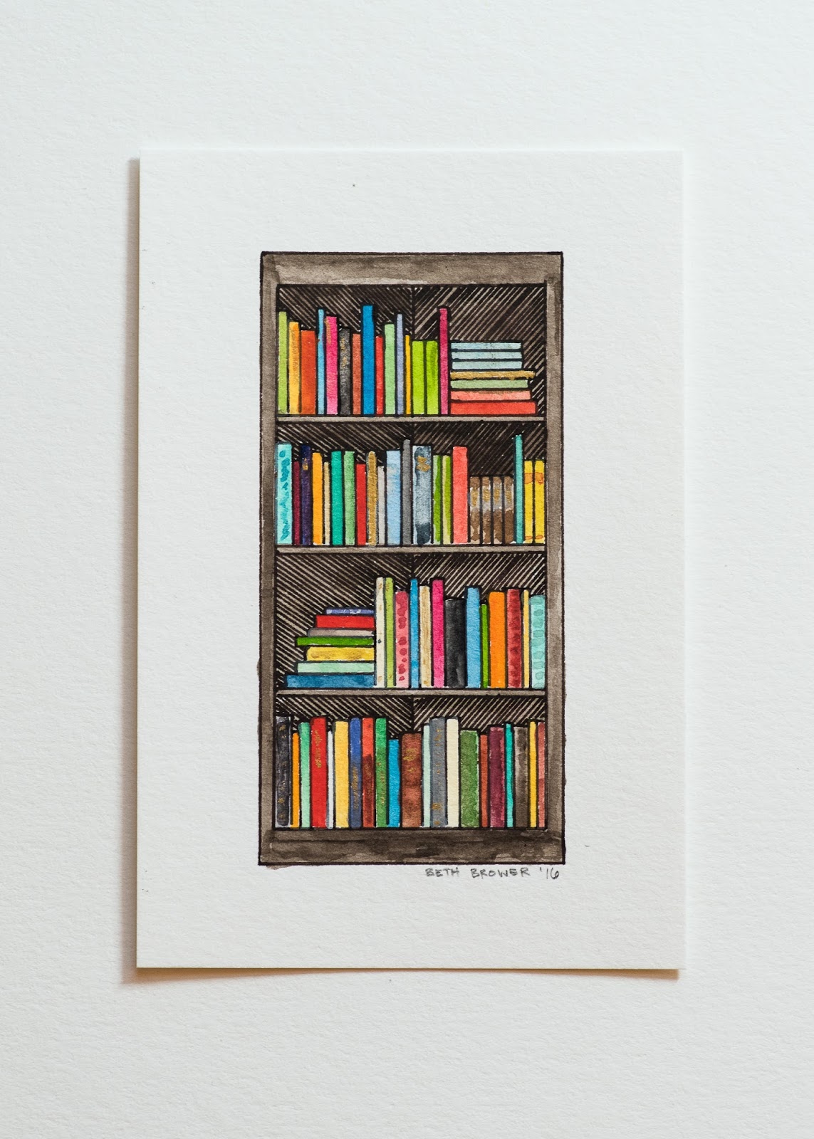 Beth Brower Bookshelf Painting Giveaway!