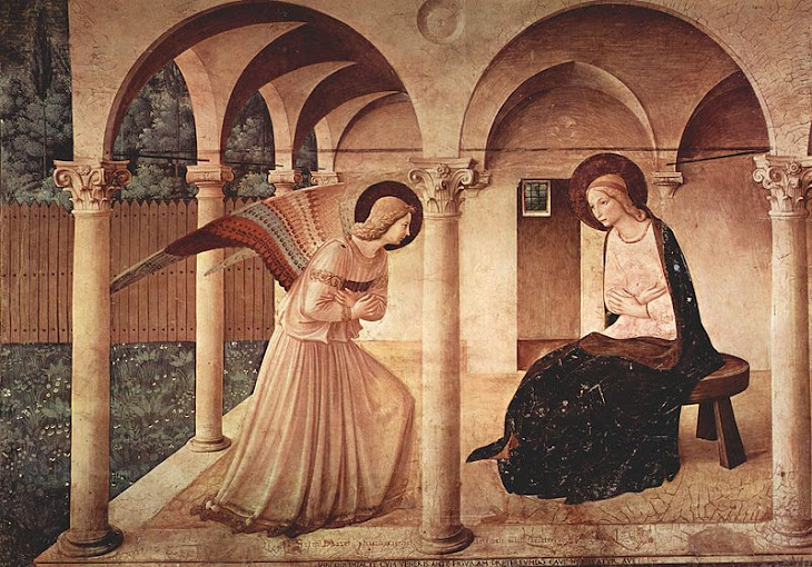 Angel Gabriel and Virgin Mary