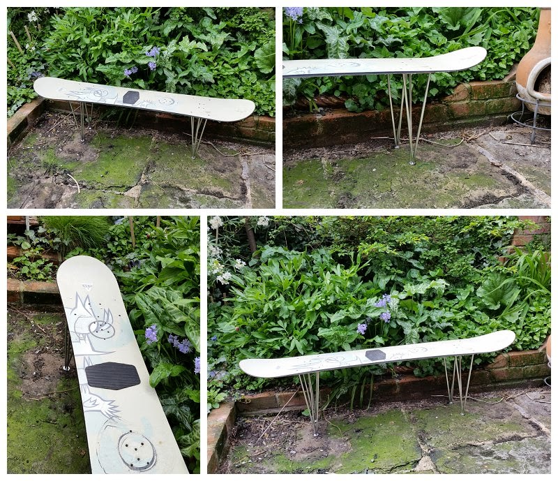 A Snowboard Bench DIY! Oh Gosh Blog Em