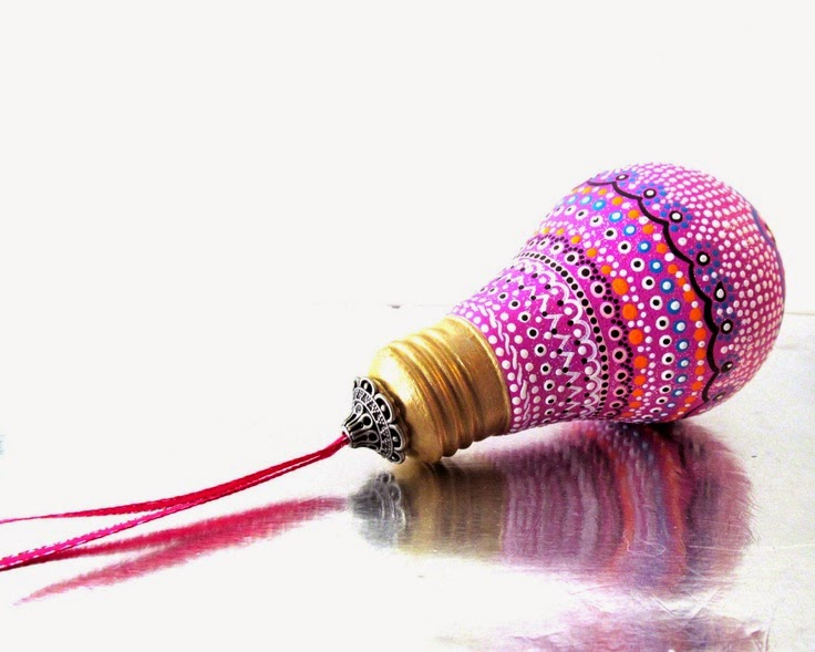 painted light bulb art design art craft projects