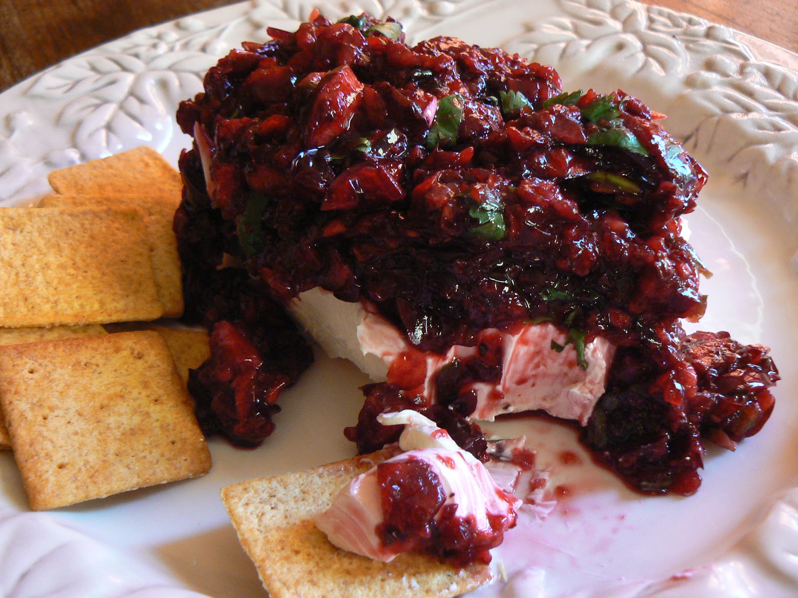 The Creative Homemaker Cream Cheese with Fresh Salsa