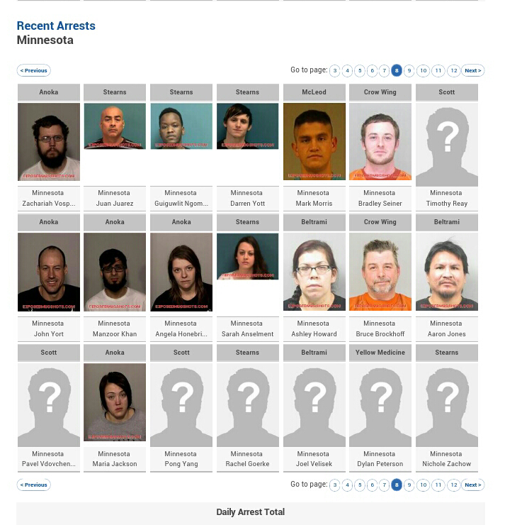 Minnesota, MN Arrest Mugshot Profiles