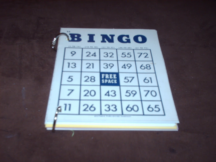 Vintage Bingo Card Notebook