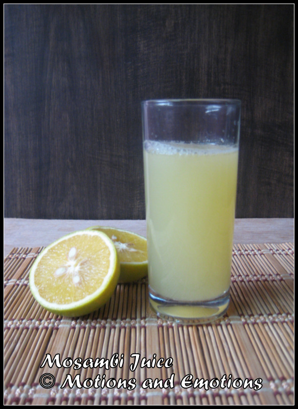Motions and Emotions Mosambi Juice / Sweet Lime Juice