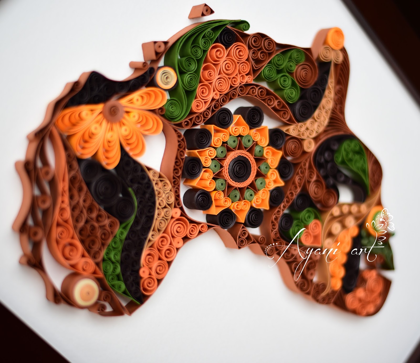 Ayani art Quilling Africa Map
