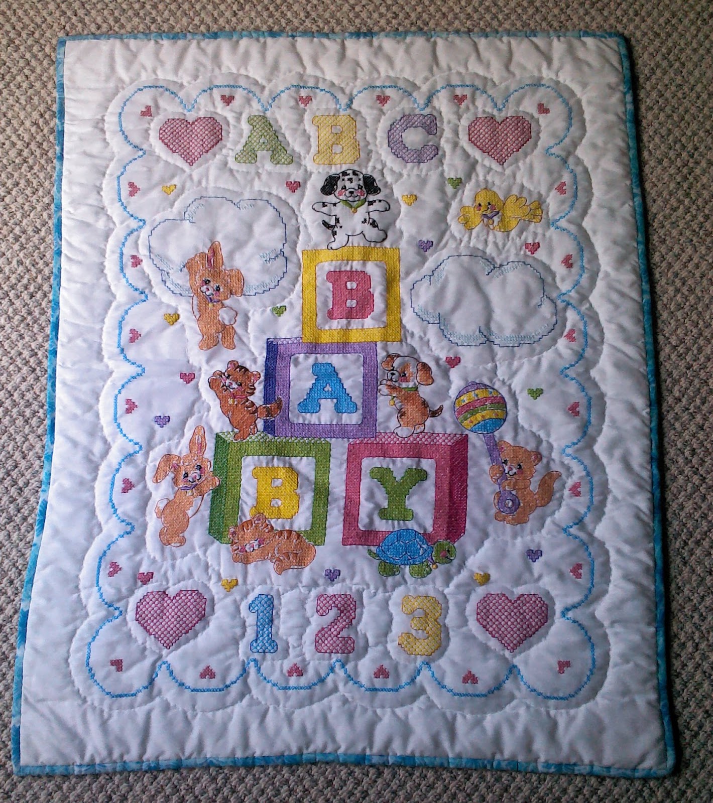Everyday Art Work Baby Quilt Update ABC123 Baby Sheet, Pillowcase
