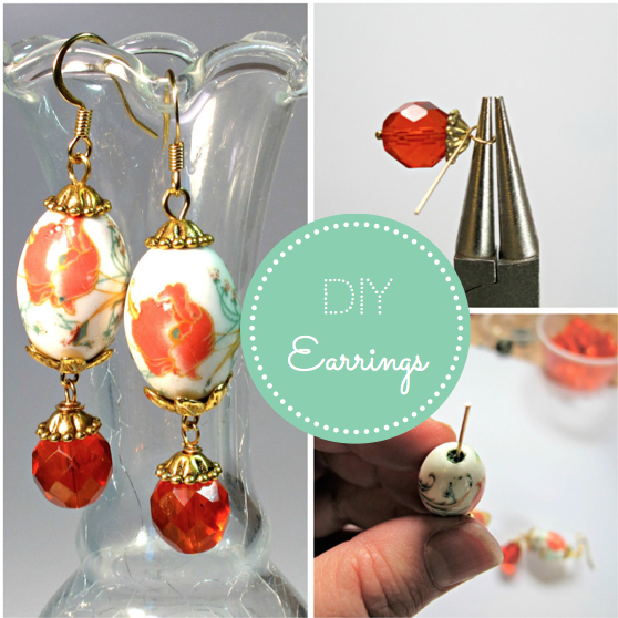 DIY earrings with beads