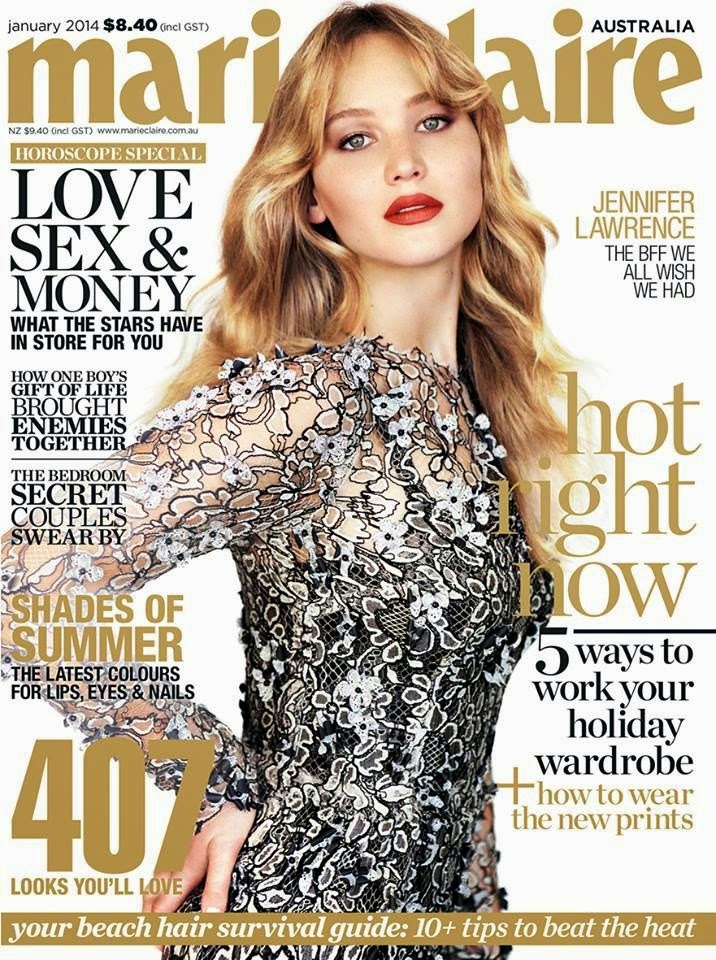 Jennifer Lawrence Magazine Photoshoot for Marie Claire Magazine