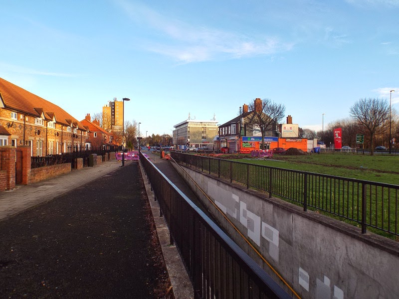 Photographs Of Newcastle Cowgate Roundabout and Shops