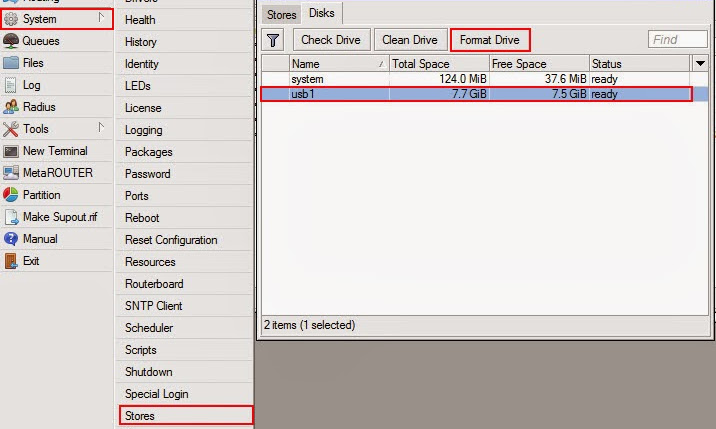 Menambah Cache Proxy Mikrotik Menggunakan USB Flashdisk