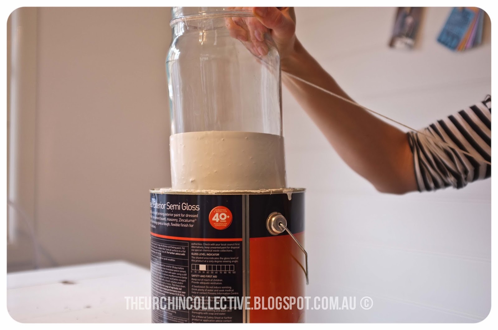 The Urchin Collective DIY Paint Dipped Jars + Bottles