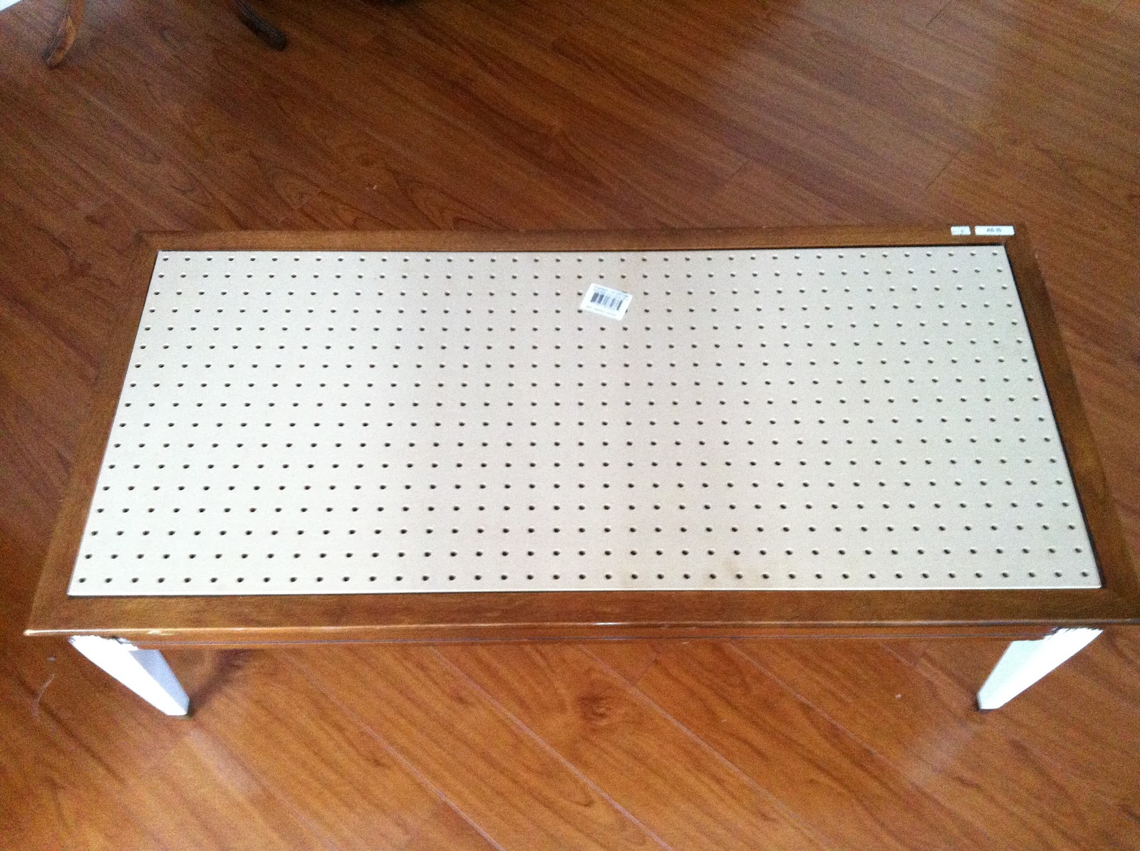 creative space DIY Ottoman from coffee table.