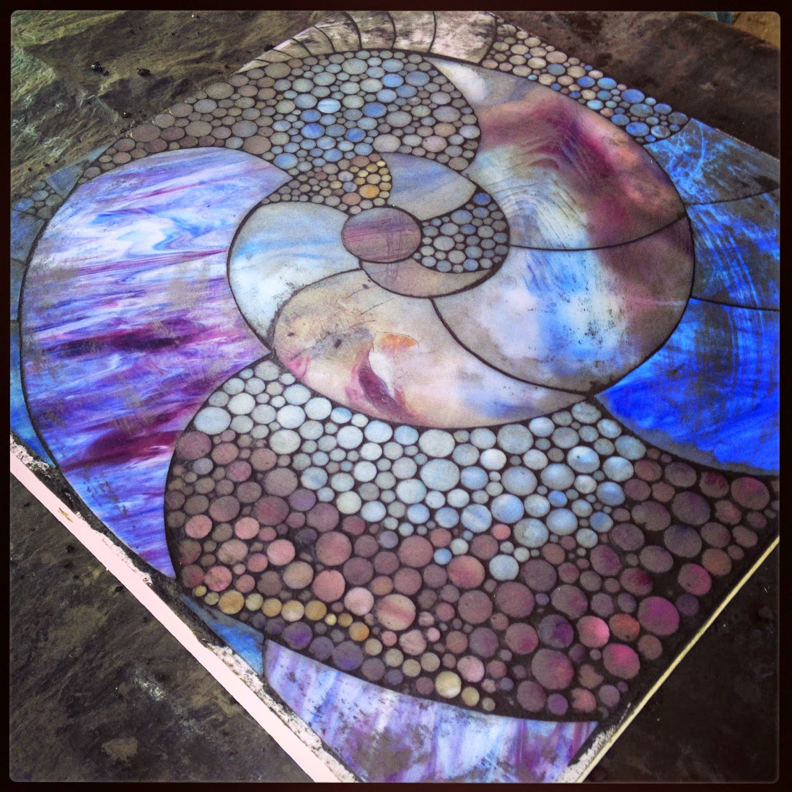 Kasia Polkowska Art Purple Spiral