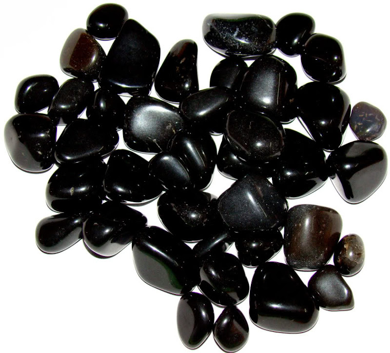 Black Tumbled pebbles,