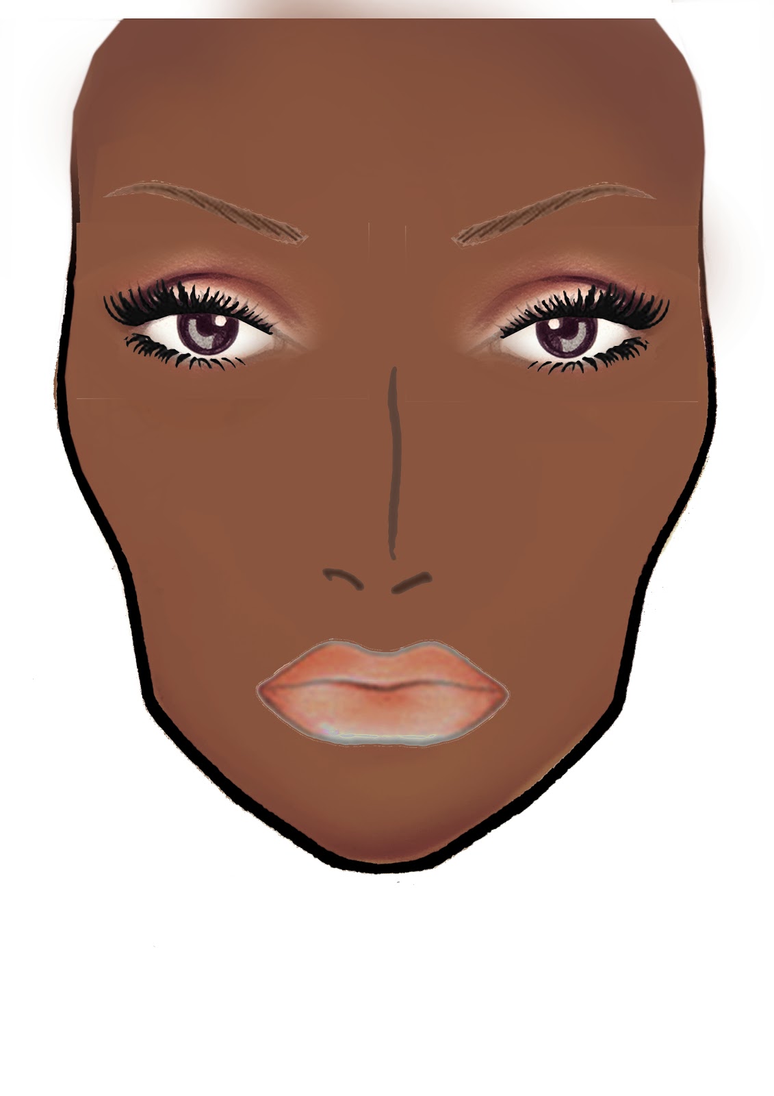 CharlieTredway Makeup Artistry Blank MAC Face Chart I