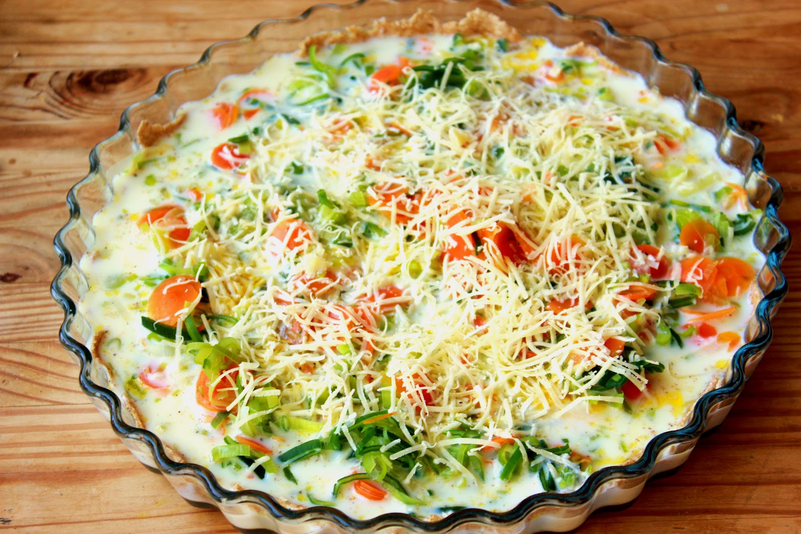 Maria's foods Leek and Carrot Quiche with Graham Crust