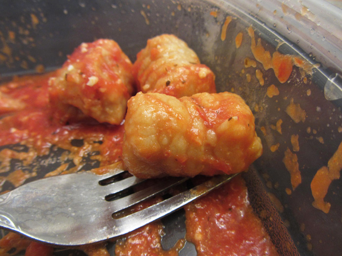 sweet potato gnocchi with tomato sauce