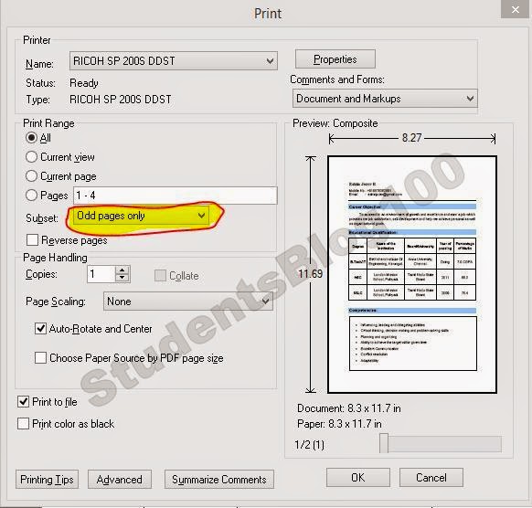 How to take two side print out in any printer Double sided print