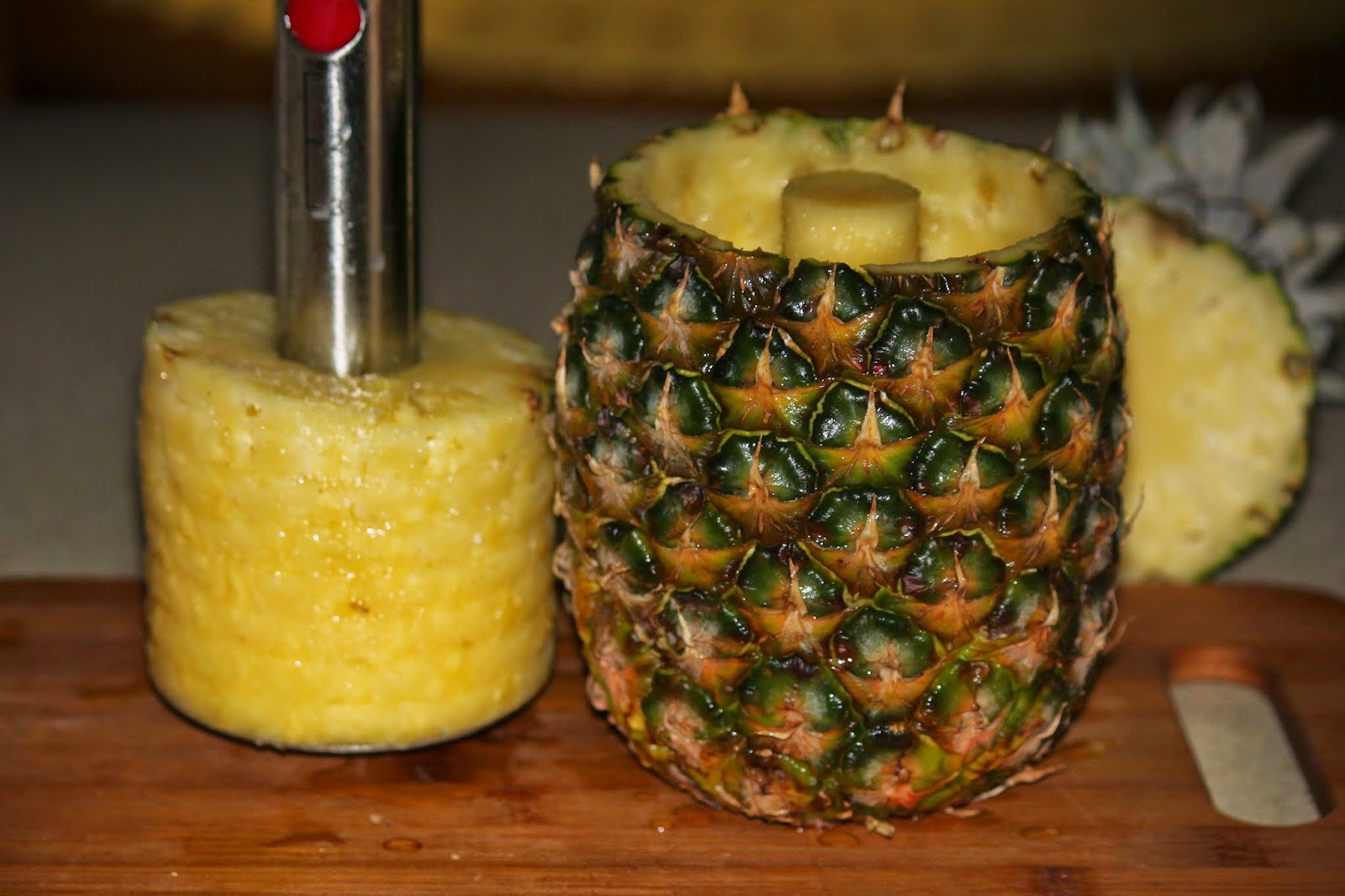 The Cabin Countess Coring A Fresh Pineapple