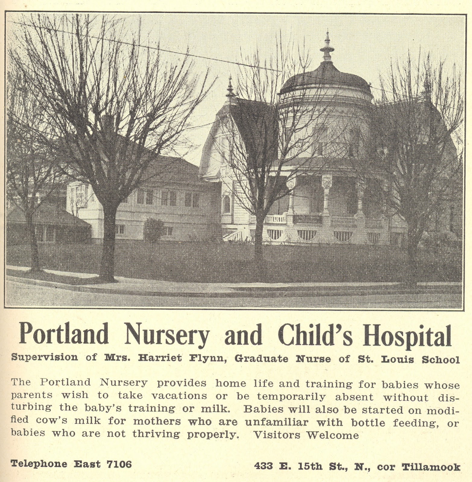 Old photos of architecture Portland Nursery and Child's Hospital