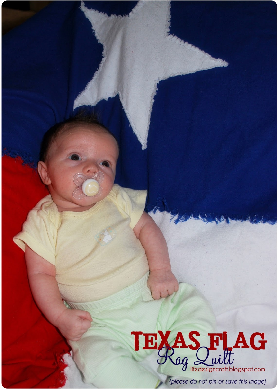 Life.Design. and the Pursuit of Craftiness Texas Flag Onesie & Rag