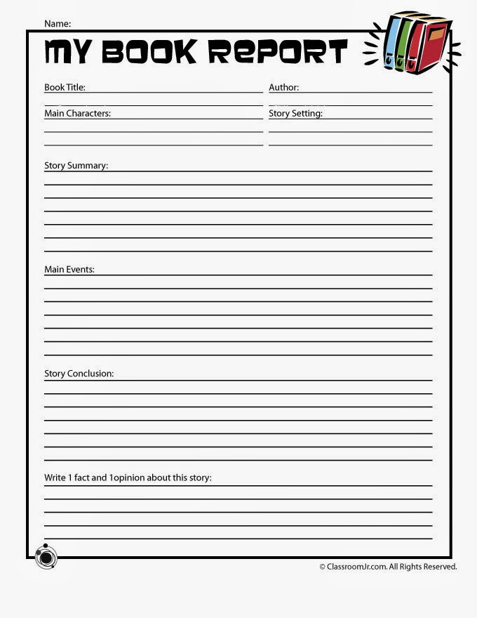 Book report format 6 7   schoolnotes