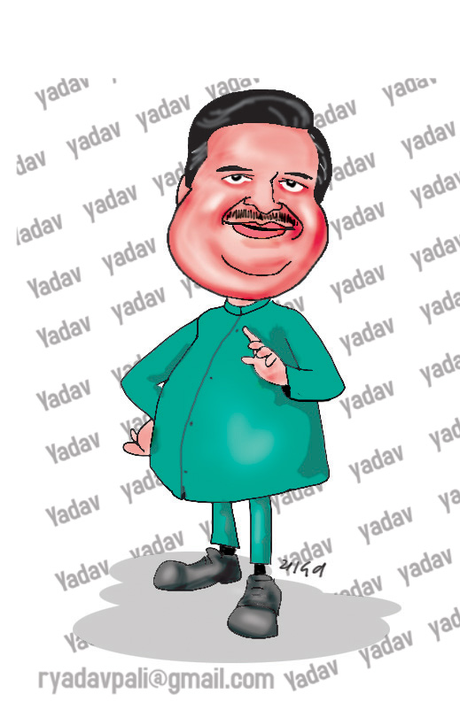 indian caricature: raman singh caricature