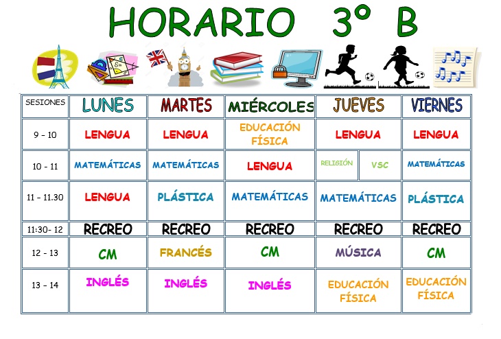 HORARIO 3º B