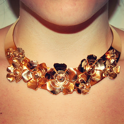 Gold floral collar