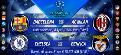 Jadwal Liga Champions 4 dan 5 April 2012 RCTI