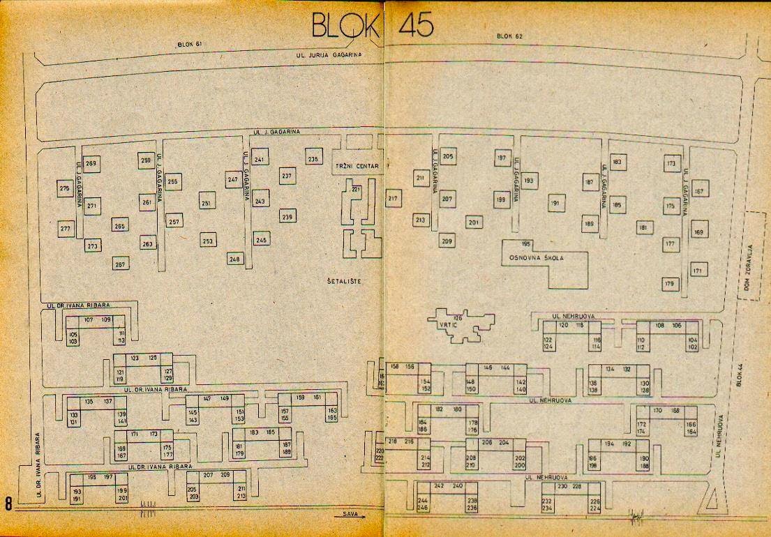 blok 45 mapa Blok 45: Stari projekti i mape blokova blok 45 mapa