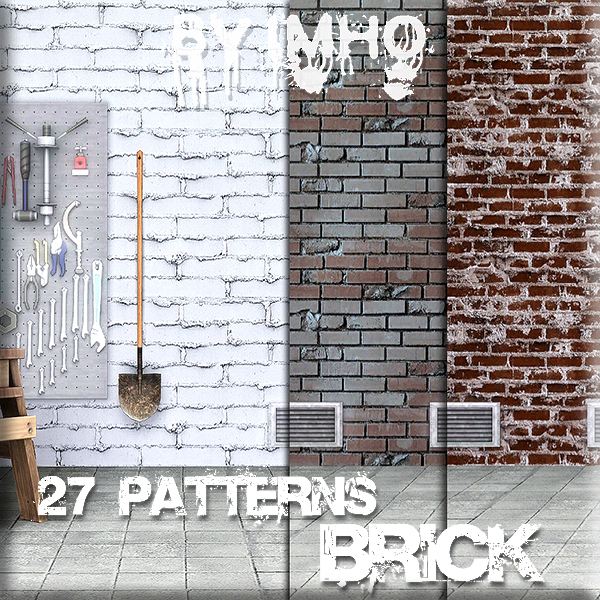 27 Brick Patterns by IMHO Sims+3,+Brick+,Pattern,+IMHO+(1)