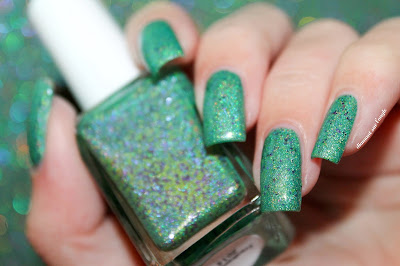 Swatch of the nail polish "Frankenslime 2014" by Glam Polish