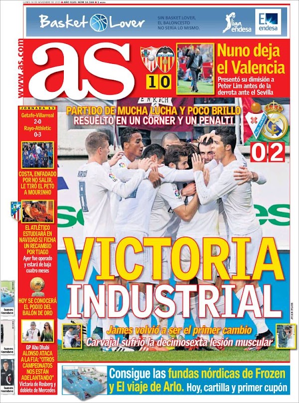 Real Madrid, AS: "Victoria industrial"