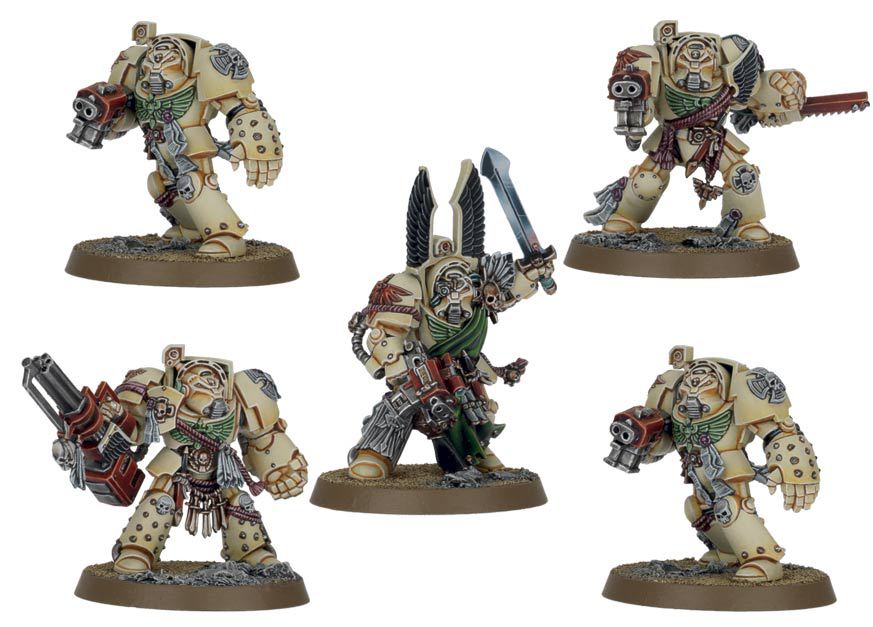 Boite de 5 figurines Warhammer 40.000 Escouade de terminator gardes loups -  Figurine de collection - Achat & prix