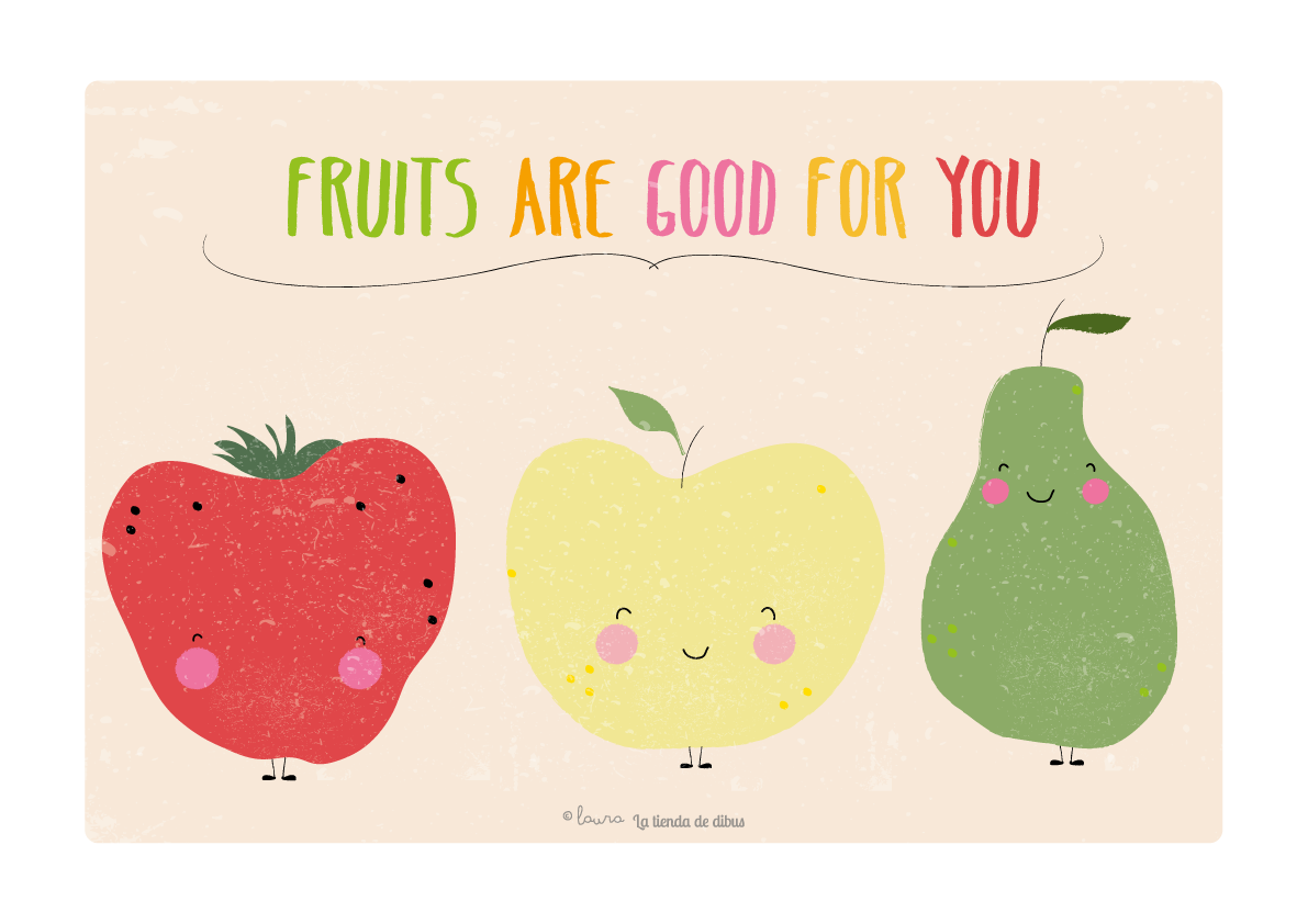 lamina fruits are good for you art print