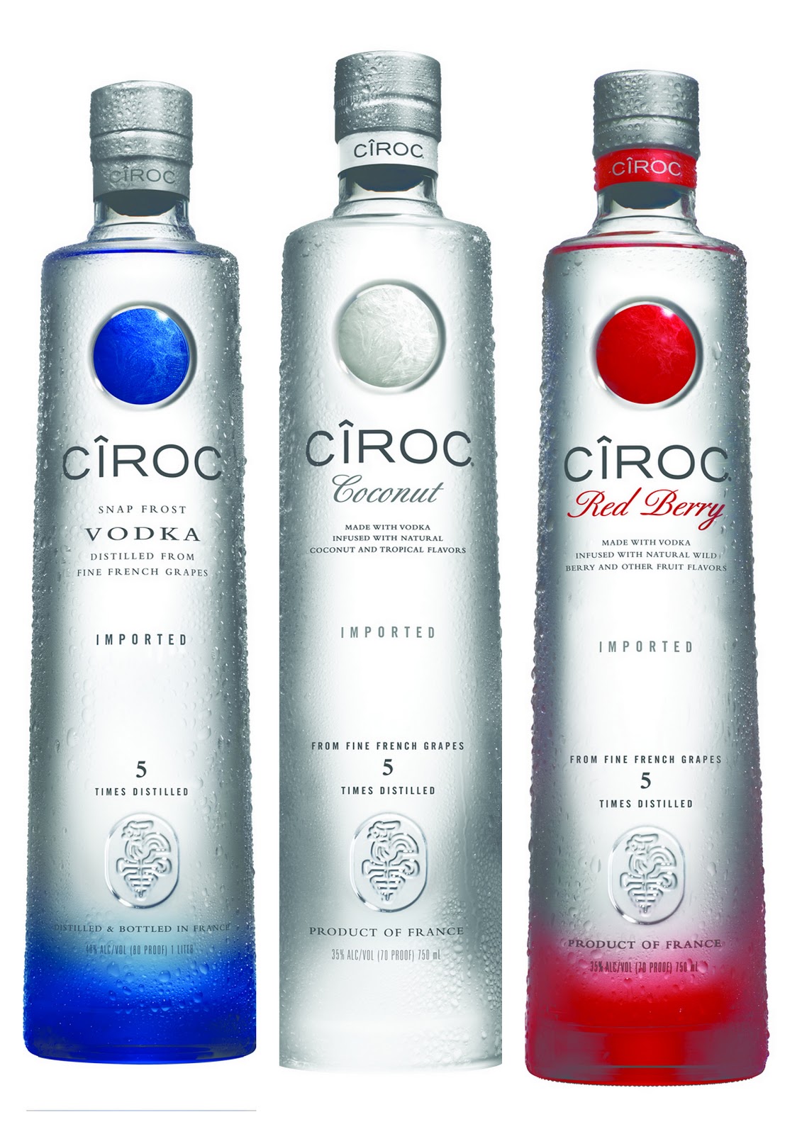 ENFOKA2S Vodka francés Cîroc y sus variantes Coco y Red Berry