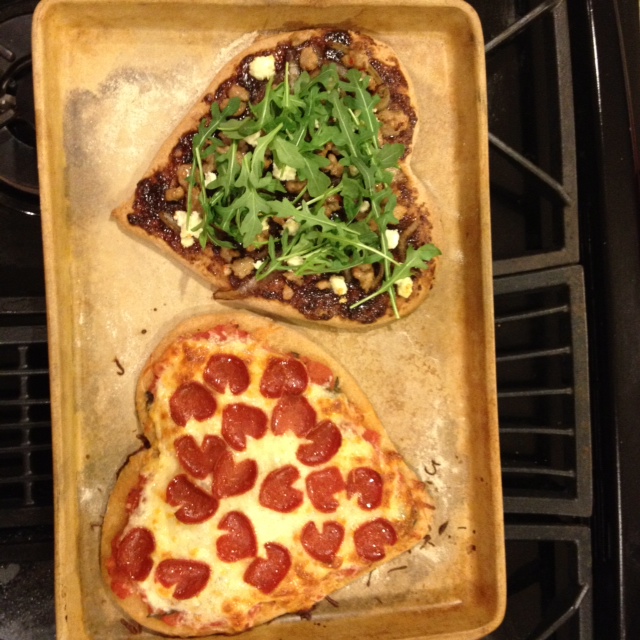 Wilsons and Pugs Heart Shaped Dinner for Valentine's Day
