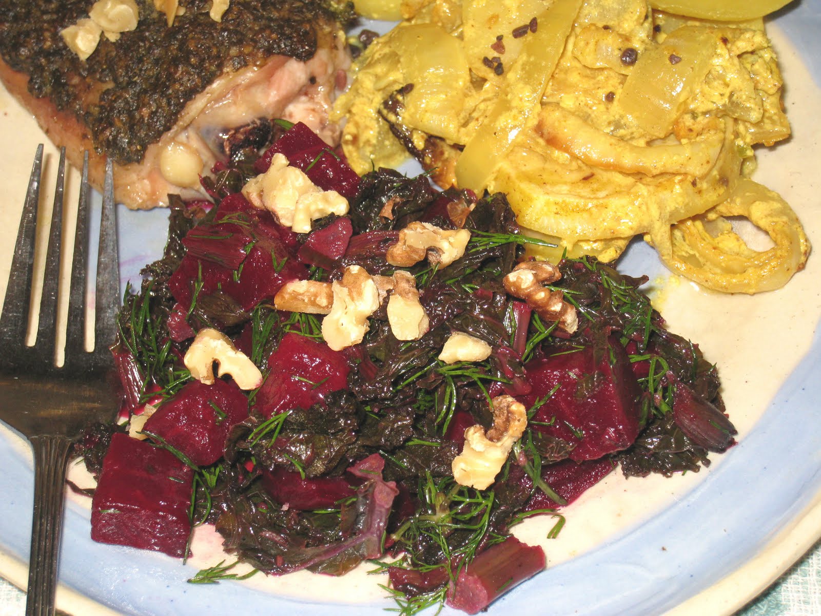 Cooking without a Net Borscht Style Roasted Beets and Kale