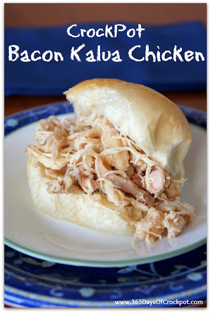 Slow Cooker Bacon Kalua Chicken #crockpotdinner #chicken Slow Cooker Bacon Kalua Chicken #crockpotdinner #chicken